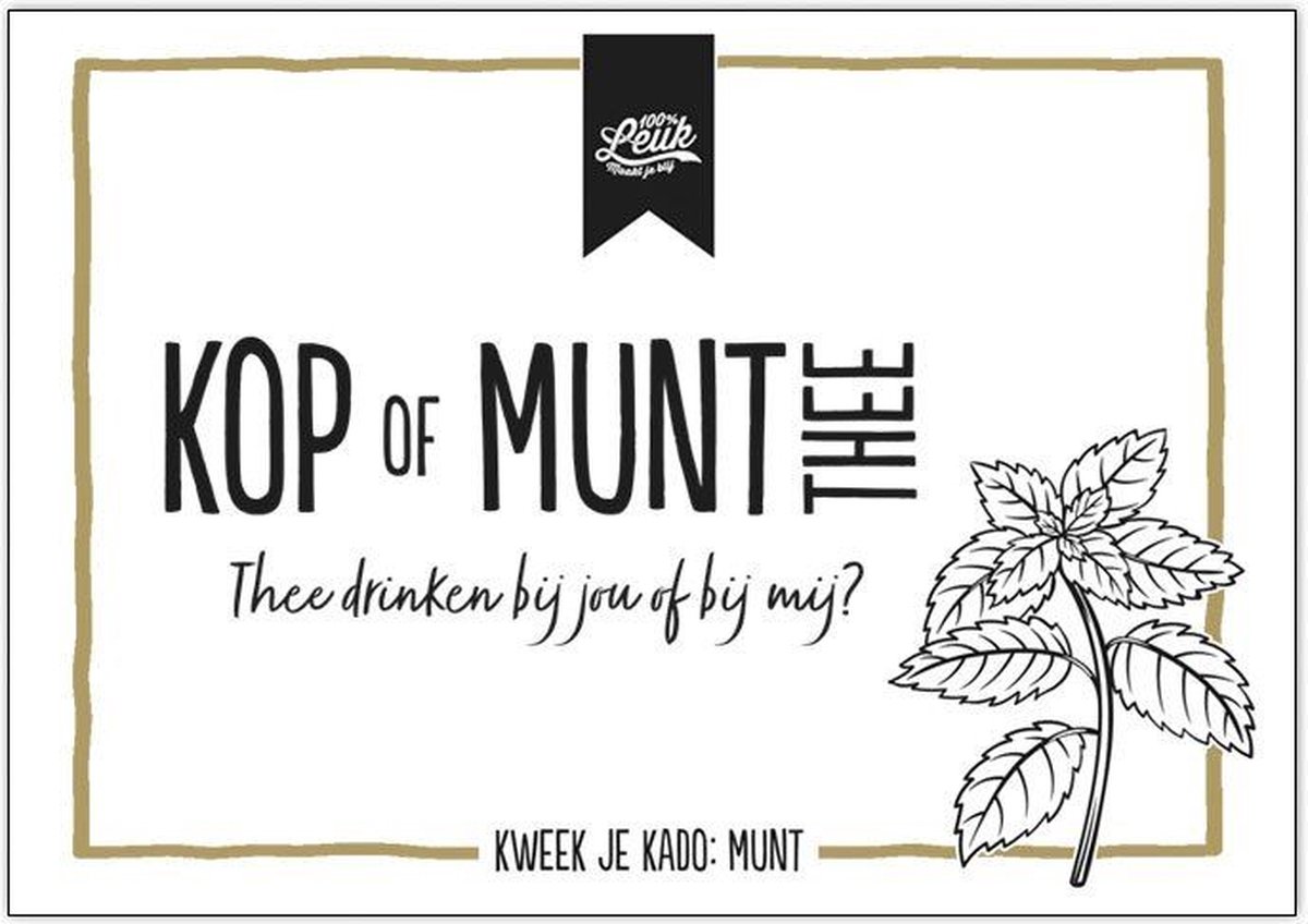 Kop of Munt thee