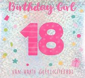 Depesche - Pop up muziekkaart met licht en de tekst "Birthday Girl - 18 - Van harte gefeliciteerd!" - mot. 001