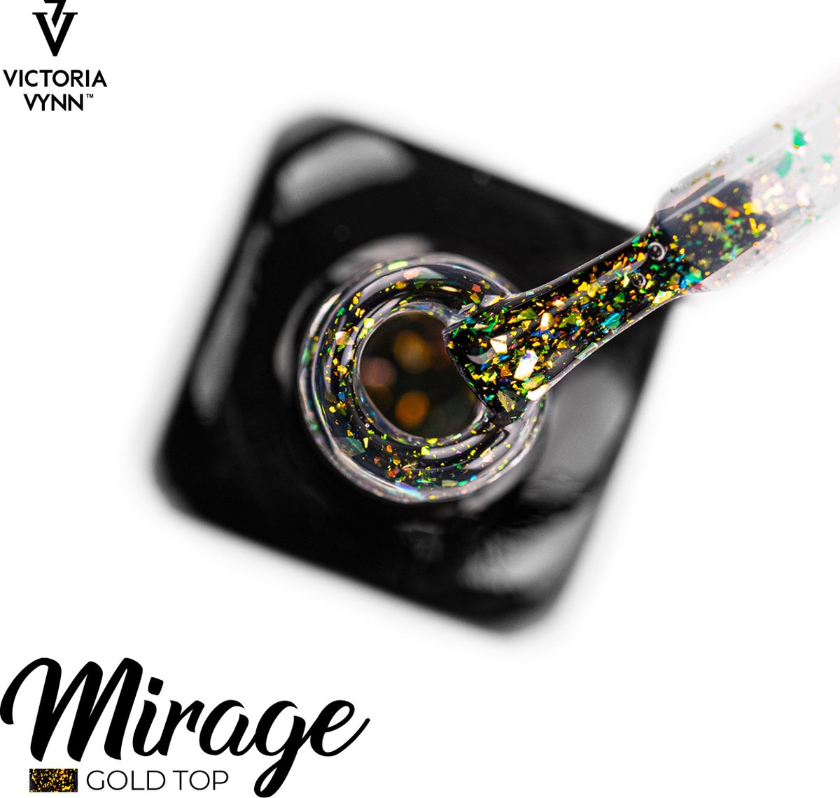 Goedkoopste Victoria Vynn – Top Coat Gold Mirage No Wipe 8 ml - gouden glitter topcoat - goud - flakes - gellak - gelpolish - gel - lak - polish - gelnagels - acrylnagels - polygel - nagels - nagelverzorging - nagelstyliste - uv led - nagelstylist - callance