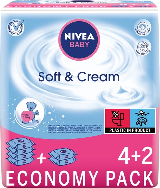 Lingettes Nivea Baby Soft And Cream - 378 lingettes (6x63) | bol.com