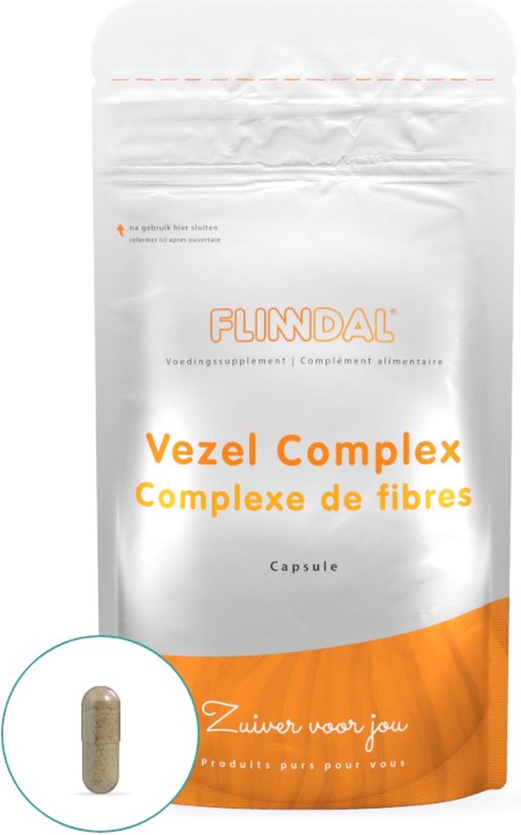 Goedkoopste Flinndal Vezel Complex Capsule - Voor Darmen en Stoelgang - 30 Capsules