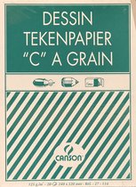 Canson - tekenpapier "C" à grain - wit licht gekorreld 125g - 20 vel
