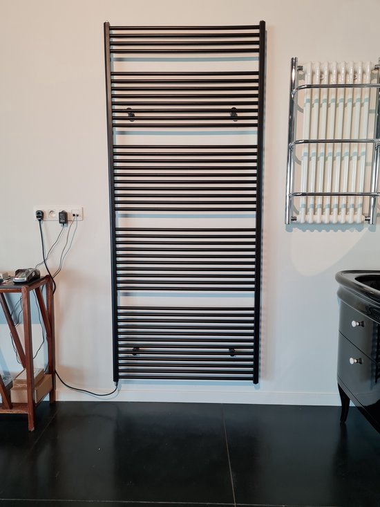 EMKE Verwarmingselement 600 W voor badkamerradiator, verwarmingspatroon van roestvrij staal voor handdoekradiator, elektrische radiator, verwarmingselement met thermostaat en temperatuurregelaar