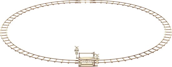 Model Bouw Rails Wooden City Ronde Rails met Spoorwegovergang - Houten Modelbouw | bol