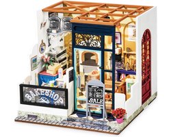 Robotime Nancy’s Bake Shop DG143 - Houten Modelbouw, Sinterklaas Speelgoed Kerst Cadeau - Poppenhuis met LED licht - DIY, Sinterklaas Speelgoed Kerst Cadeau Bouwpakket