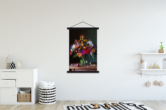 Affiche scolaire - Couleurs - Fleurs - Nature morte - 120x180 cm - Lattes noires