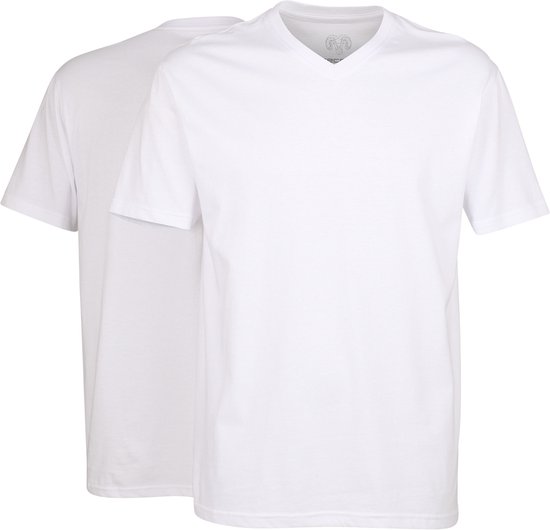 CECEBA Maverick American T-shirt (2-pack) - V-hals - wit - Maat L