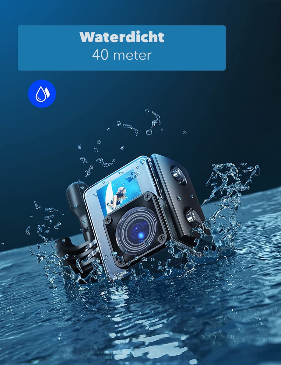 Gookam®️ - Caméra d' Action Camera GO2 4K avec microphone