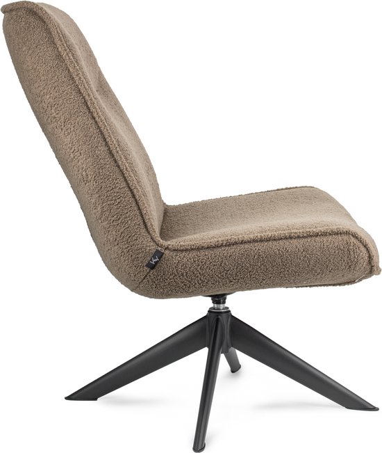 Fauteuil Pivotant Jada Velours Marron