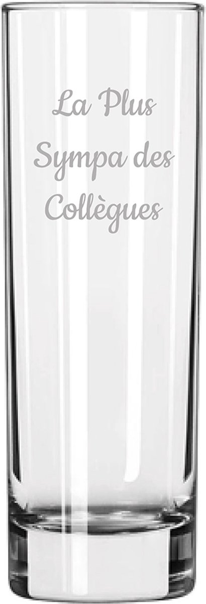 Longdrinkglas gegraveerd - 22cl - La Plus Sympa des Collègues