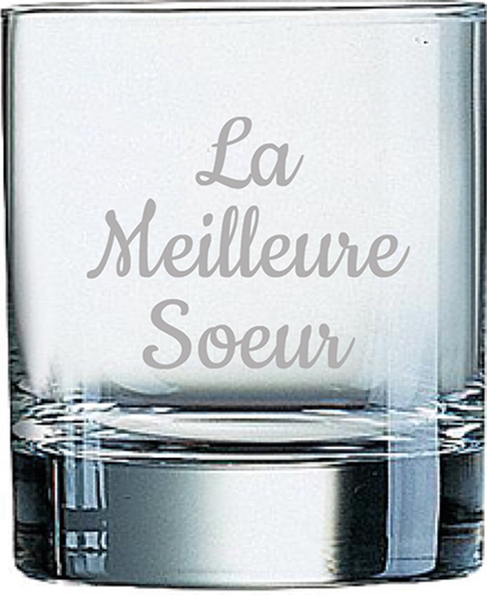 Whiskeyglas gegraveerd - 20cl - La Meilleure Soeur