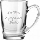 Theeglas gegraveerd - 32cl - La Plus Sympa des Tantes