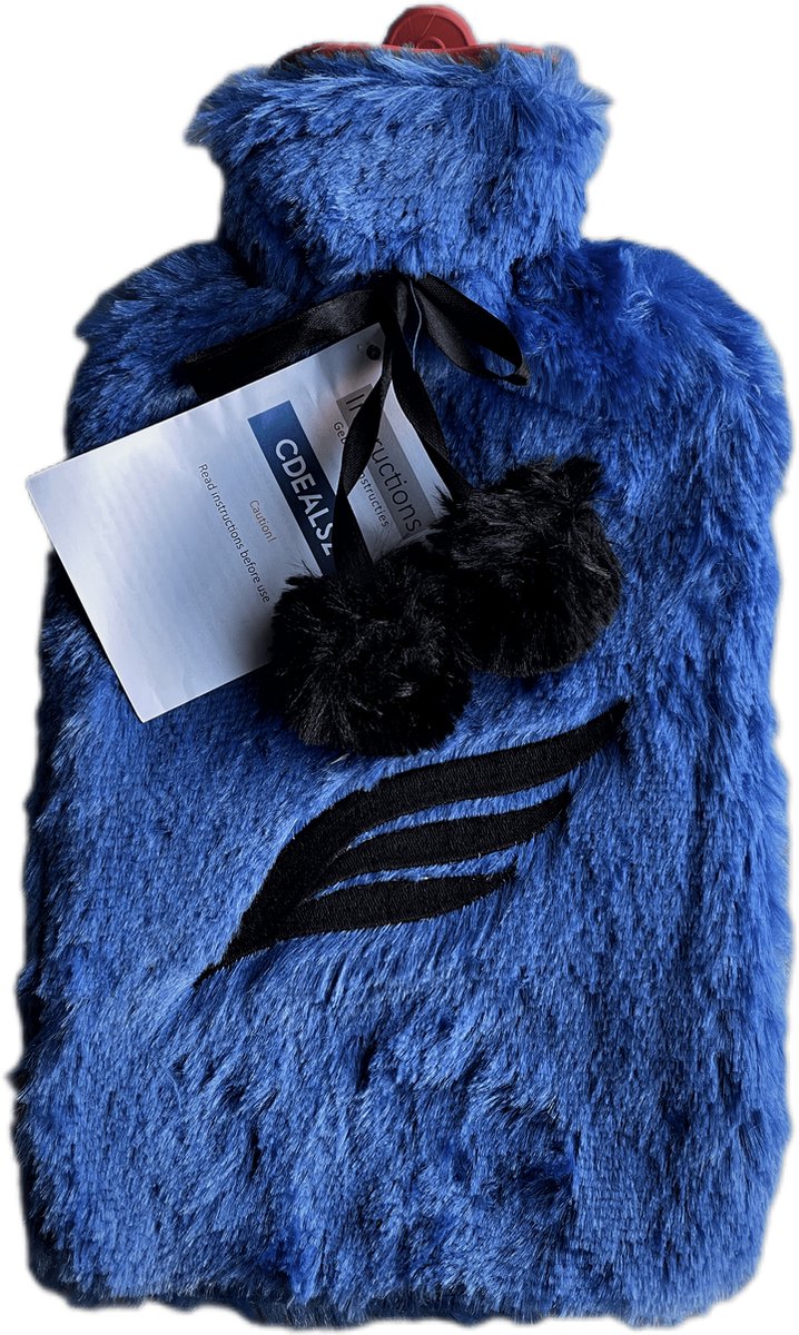 Goedkoopste Kruik met hoes - Warmwaterkruik Blauw - 2 Liter