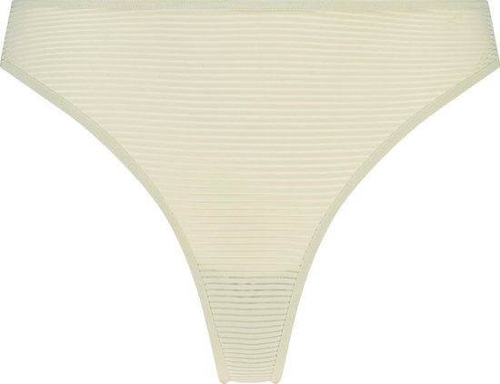 Hunkemöller Dames Lingerie Invisible string Stripe mesh - Groen - maat XS