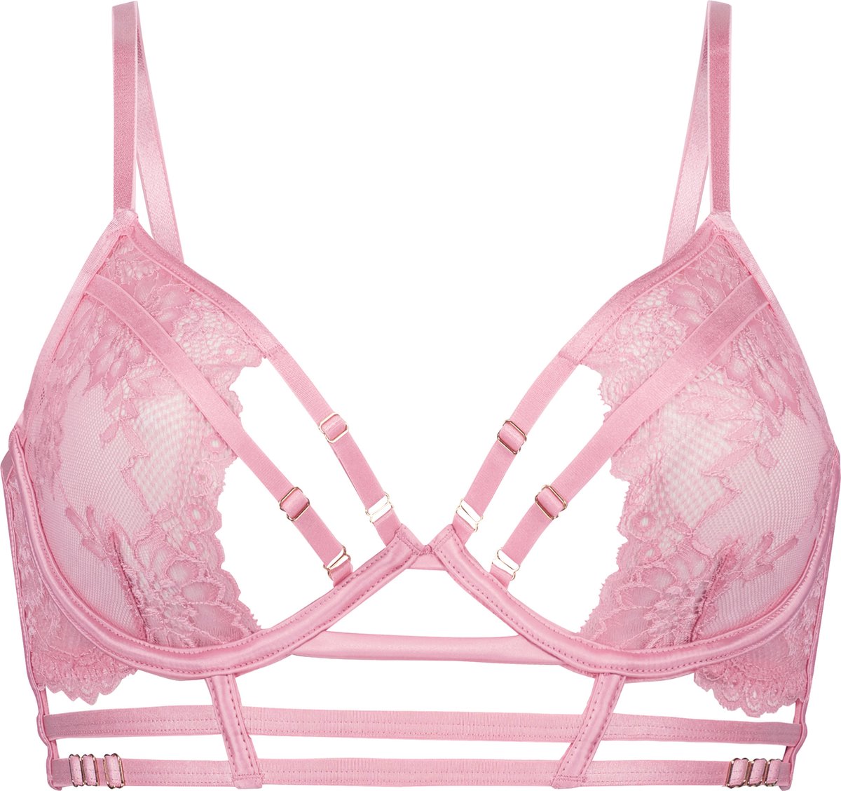 Hunkemöller Dames Lingerie Niet-voorgevormde longline beugel bh Roxanne - Roze