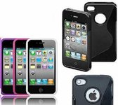 iPhone 4 4s Hoesje TPU Siliconen S-Line Paars