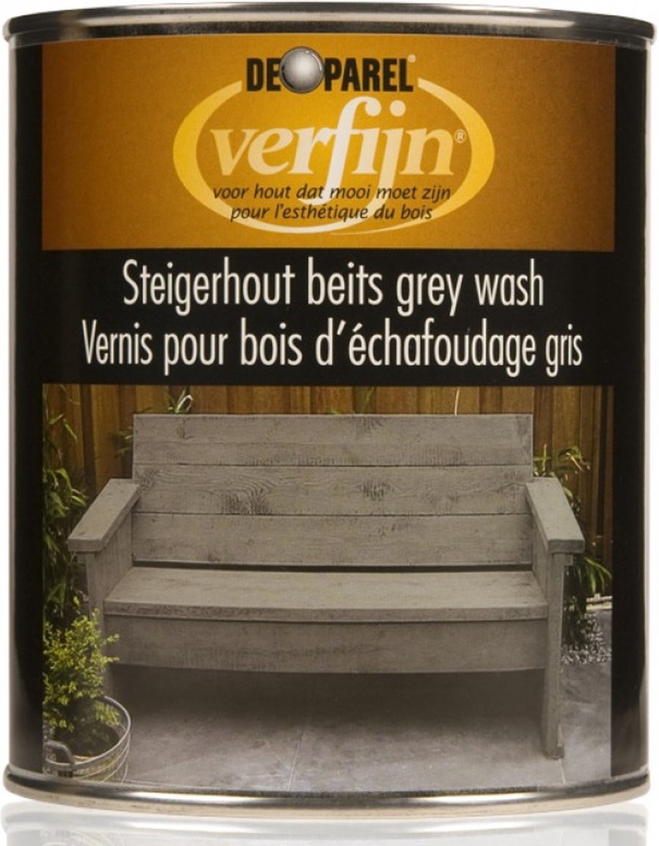 Verfijn Steigerhoutbeits Kleur: Grijs, Inhoud: 2,5 liter