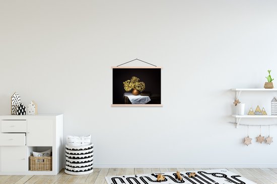 Affiche scolaire - Fleurs séchées - Vase - Nature morte - 40x30 cm - Lattes vierges