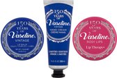 Coffret cadeau Vaseline édition Limited baume à lèvres et crème pour les mains emballé dans une boîte cadeau
