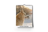 Staande Honden kalender | 24x35 cm | Verjaardagskalender staand Honden | Verjaardagskalender Volwassenen