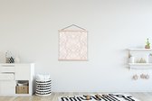 Support pour affiches avec affiche 90 x 90 cm - Affiche scolaire - Formes - Vintage - Motifs - Affiche textile - Lattes vierges