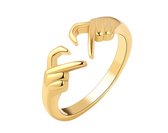 Ring dames | stainless steel dames ring | plated goudkleurig | hartjes ring | hart ring | one size ring| verstelbare ring | valentijn cadeautje voor haar | valentijnscadeau | cadeau voor vrouw | vriendschapsring | liefdescadeau voor haar