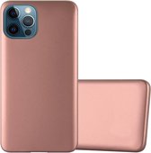 Cadorabo Hoesje voor Apple iPhone 12 / 12 PRO in METALLIC ROSE GOUD - Beschermhoes gemaakt van flexibel TPU silicone Case Cover