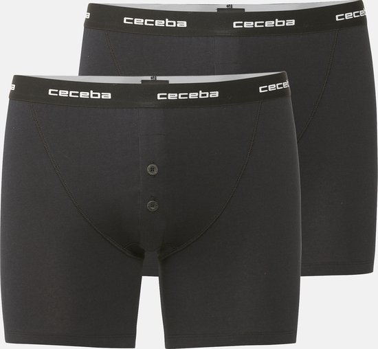 Ceceba New Classics heren boxer lang met gulp (2-pack) - zwart - Maat 7XL