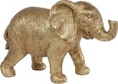 Figuren - Sculptuur "elephant" S Goud Polystone 17,5x7x12cm