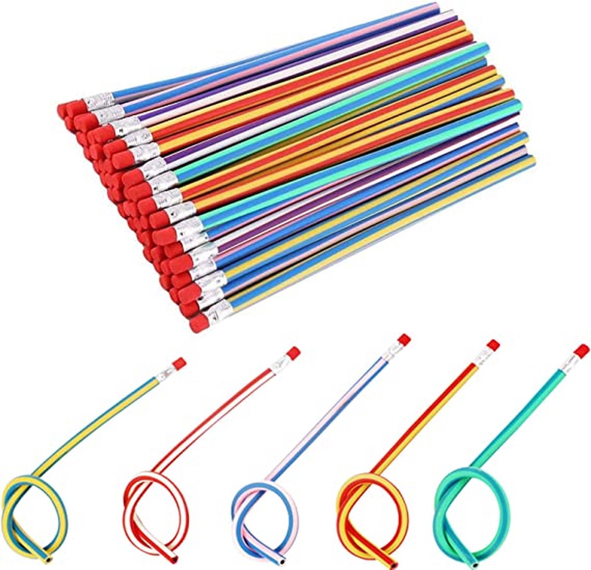 flexibele Bendy potloden, magische Bend potloden voor kinderen, flexible bendy pencils 45