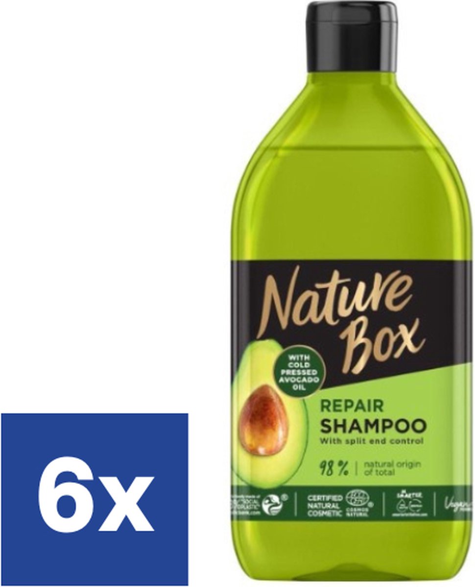 Nature Box Avocado Olie Shampoo - 6 x 385 ml