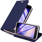 Cadorabo Hoesje voor Samsung Galaxy XCover 4 / XCover 4s in CLASSY DONKER BLAUW - Beschermhoes met magnetische sluiting, standfunctie en kaartvakje Book Case Cover Etui