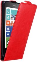 Cadorabo Hoesje geschikt voor Nokia Lumia 630 / 635 in APPEL ROOD - Beschermhoes in flip design Case Cover met magnetische sluiting