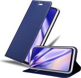 Cadorabo Hoesje voor Samsung Galaxy M21 / M30s in CLASSY DONKER BLAUW - Beschermhoes met magnetische sluiting, standfunctie en kaartvakje Book Case Cover Etui