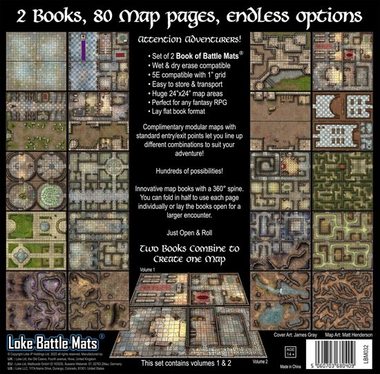 Thumbnail van een extra afbeelding van het spel Castles, Crypts & Caverns Books of Battle Mats (EN)