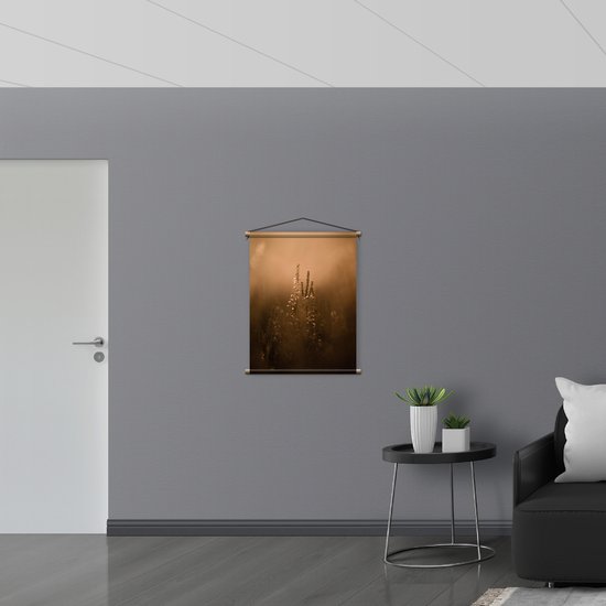 WallClassics - Textielposter - Droge Takken in Wazig Zonlicht - 60x80 cm Foto op Textiel