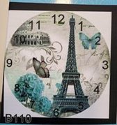Horloge Peinture de diamants - Klok à peindre - Paris - Tour Eiffel