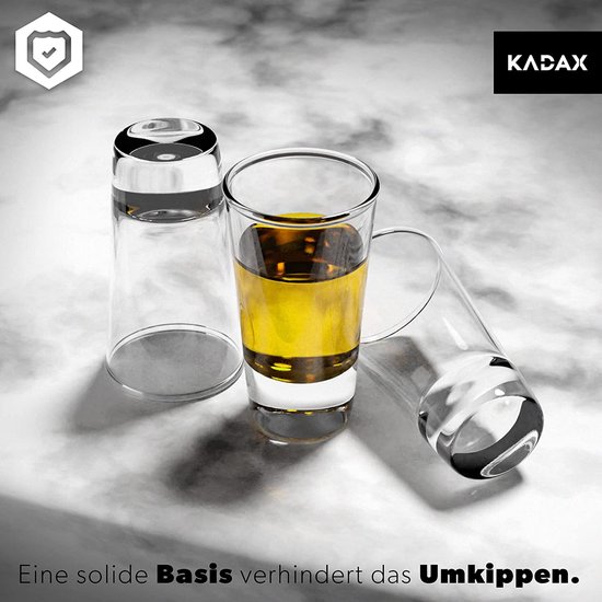 KADAX Verres à vodka avec pied, 60ml, lot de 6, verres à vodka