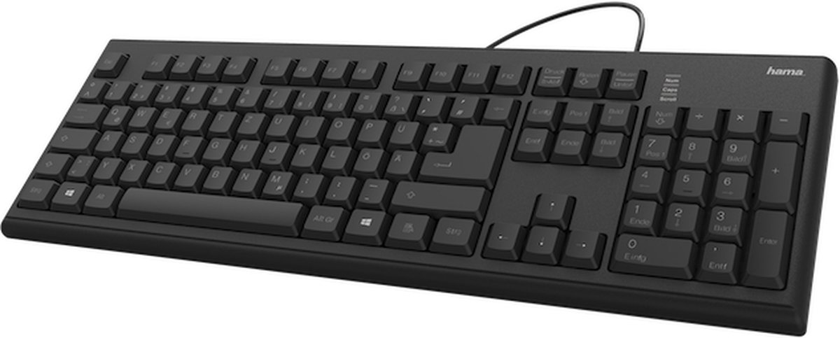 Hama - Toetsenbord Basic - Wired Keyboard AKC-100 - zwart QWERTY NL
