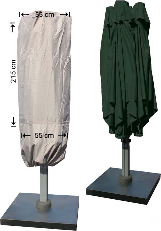 VONROC Parasolhoes - Beschermhoes - L - 240x60cm - Beschermende coating - Waterdicht, UV-bestendig & Vorstbestendig - Kleurvast - Voor stokparasols en zweefparasols tot 450-500cm VONROC Parasolhoes - Beschermhoes - L - 240x60cm - Beschermende coating - Waterdicht, UV-bestendig & Vorstbestendig - Kleurvast - Voor stokparasols en zweefparasols tot 450-500cm