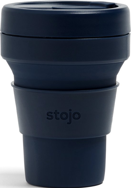 Stojo - Pocket Cup - 355 ml - Herbruikbaar - Opvouwbaar - Denim