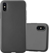 Coque Cadorabo pour Apple iPhone X / XS en GRIS MÉTALLIQUE - Coque de protection en silicone TPU souple