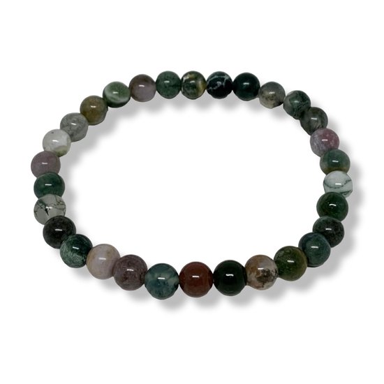 Armband - natuursteen - Indian Agate - 19 cm 6 mm