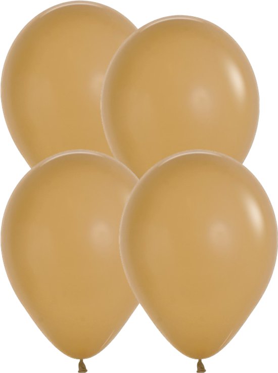 Ballonnen 10 stuks - Kwaliteit - Latte - Cappuccino - Licht bruin- Babyshower- Huwelijk - Verjaardag - Versiering