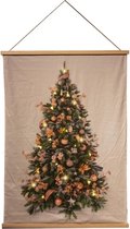 Éclairage de Noël - Bo Velvet Poster Christmas Tree Pink Deco 90x120cm / 20led Warm 2xaa