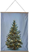 Kerstverlichting - B.o. Fluweel Doek Kerstboom 90x120cm Met 20led Werkt Op 2xaa