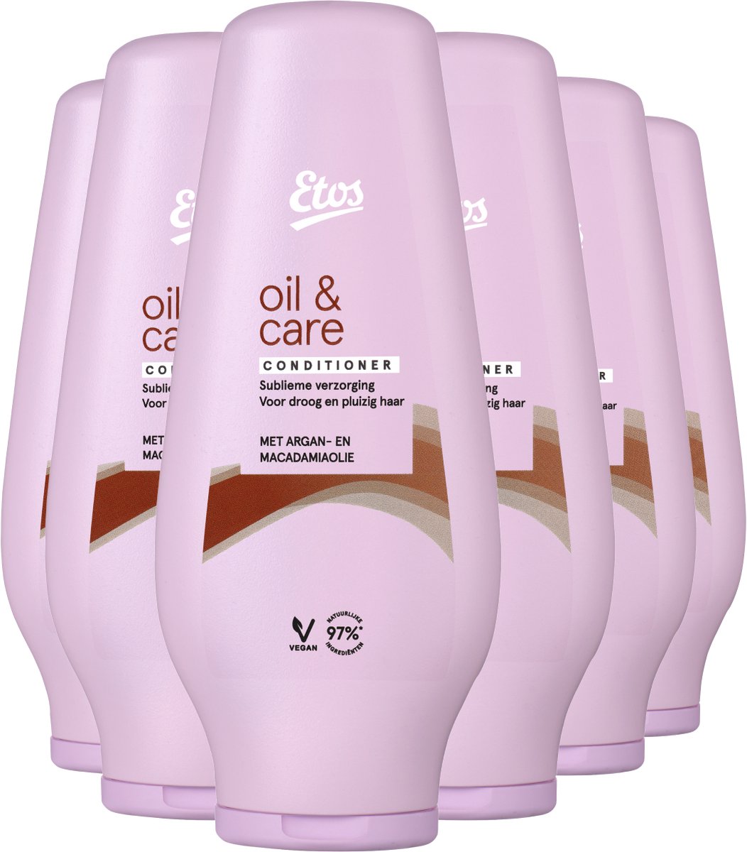 Etos Conditioner voordeelverpakking - Oil & Care - Vegan - 6 x 250ML