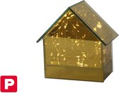 Spiegelbox Huis LED Timer Elite Goud S