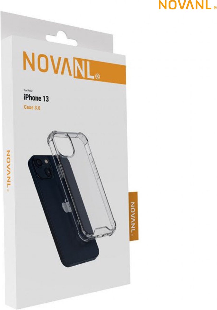 NovaNL Case 3.0 iPhone 13 transparant hard/zacht silicone