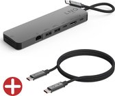 Concentrateur multiport USB-C Linq Hub 9-en-1 SSD Pro + câble PD USB-C 2M